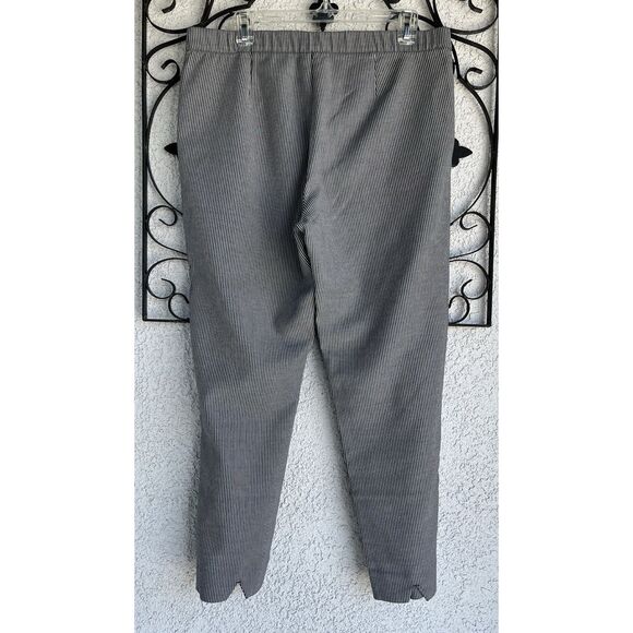 J. Jill Essential Slim Ankle Striped Pants - Size 14 - Gray/ White - Picture 4 of 9